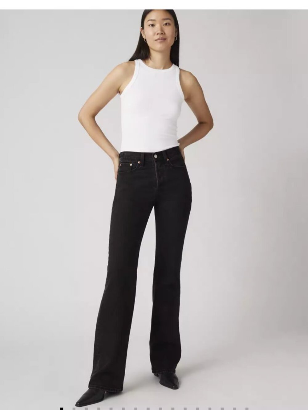 Levi's Wedgie Bootcut Jeans in Black Waist 26